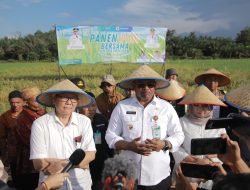 Acara Panen Raya di Desa Banyu Asin:  Penjabat Gubernur Kepulauan Bangka Belitung menekankan pentingnya pelaksanaan Program Semarak Babel bersama masyarakat