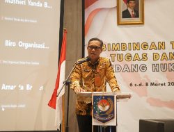Plh. Ditjen Bina Adwil Pimpin Rapat Bimtek Pelaksanaan Tugas dan wewenang GWPP Unit Kerja Hukum dan Organisasi