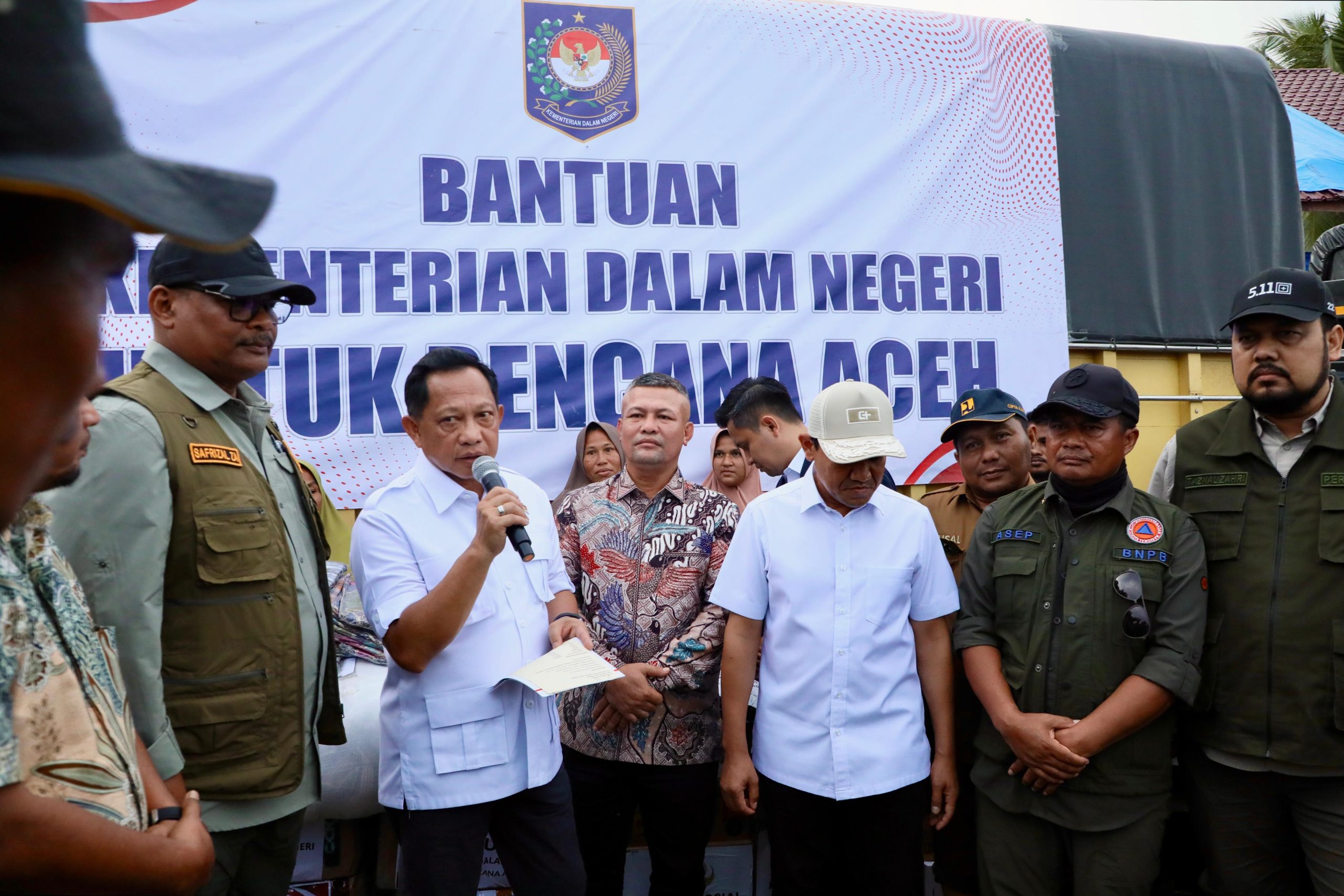 Mendagri Bersama Dirjen Bina Adwil Turun ke Posko, Pastikan Pemulihan Aceh Utara Bergerak Cepat