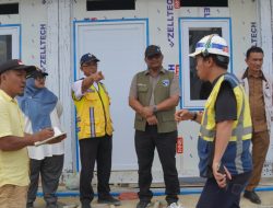 Ketua Posko Satgas PRR Aceh Tinjau Pembangunan Huntara Terakhir di Aceh Utara