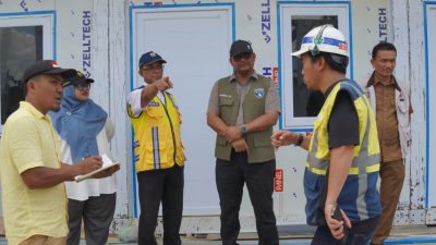 Ketua Posko Satgas PRR Aceh Tinjau Pembangunan Huntara Terakhir di Aceh Utara